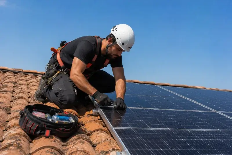 Maintenance et monitoring de panneaux solaires à Saignon